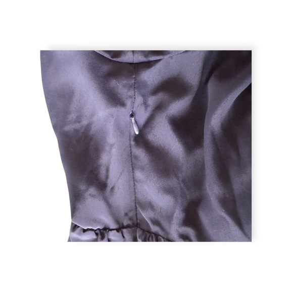 WAYF dress maxi blue open waist knot shoulder gathered skirt 80s retro style - Picture 8 of 11